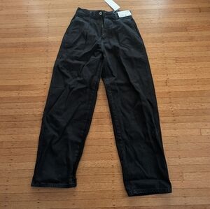 Uniqlo denim pleated pants